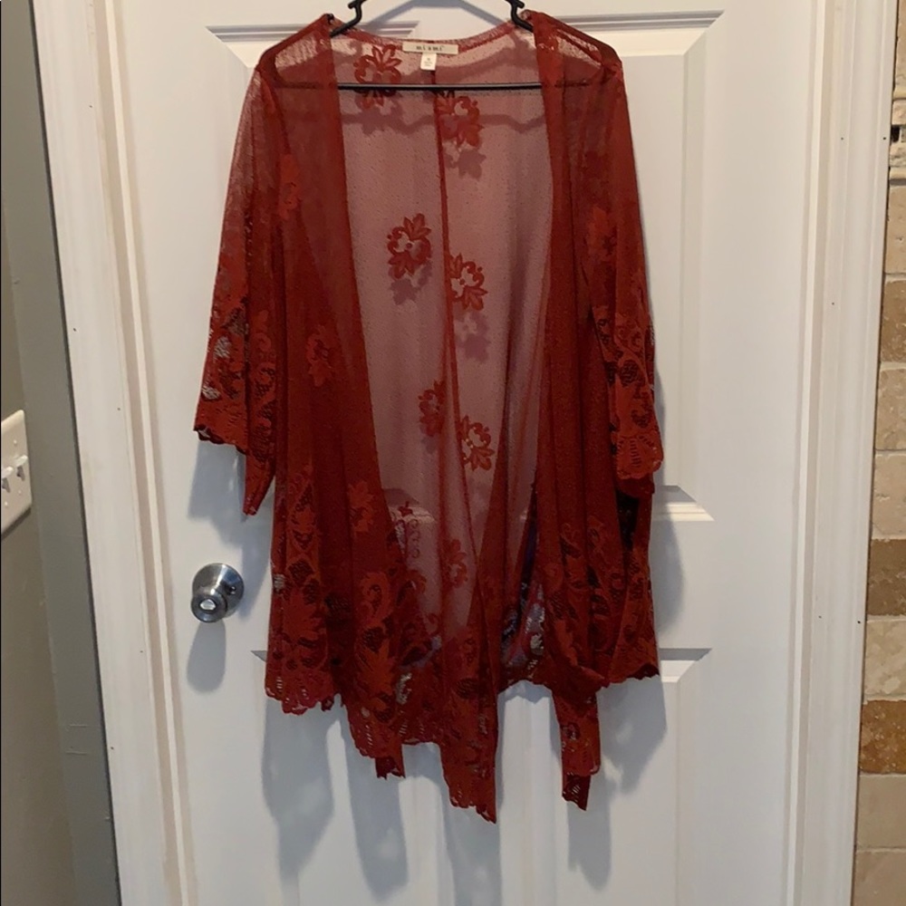 Lace Kimono burgundy